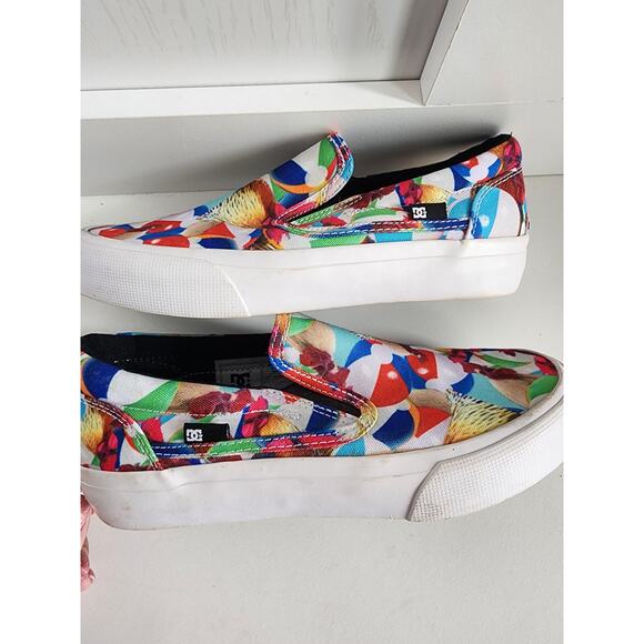 DC Trase Slip-On SP Skate Shoe Women's 6 / Youth 5.5 Chicken Beach Ball Party - Picture 8 of 9